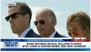 Victory News: 4 p.m. CT | April 13, 2023 – Sen. Johnson Says Bank Records Reveal Millions Flowed Between China and Hunter Biden; U.S. Working With Overseas Allies to Stop Cyberwar With China