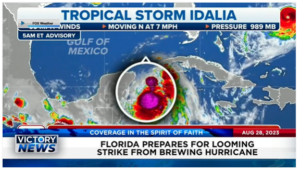 Victory News: 4 p.m. CT | August 28, 2023 – Florida Prepares for Brewing Hurricane; Trump’s Fulton County Mug Shot Brings Millions to Presidential Campaign