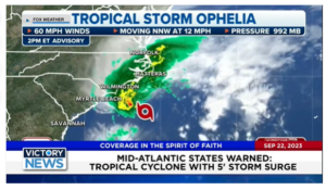 Victory News: 4 p.m. CT | September 22, 2023 – Tropical Cyclone Headed to Mid-Atlantic States; Trump Defies Typical Voting Patterns by Gaining With Blacks and Hispanics