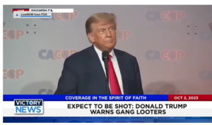 Victory News: 4 p.m. CT | October 2, 2023 – Donald Trump Warns Gang Looters; 35 Illegal Immigrants Arrested in Florida Human Trafficking Sting