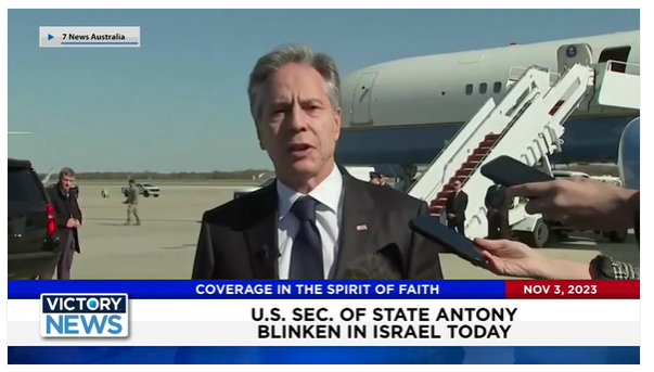Victory News: 11 a.m. CT | November 3, 2023 - U.S. Sec. of State Blinken in Israel Today; Jordanian Arrested in U.S. for Plot to Attack Jewish Gathering - Victory News
