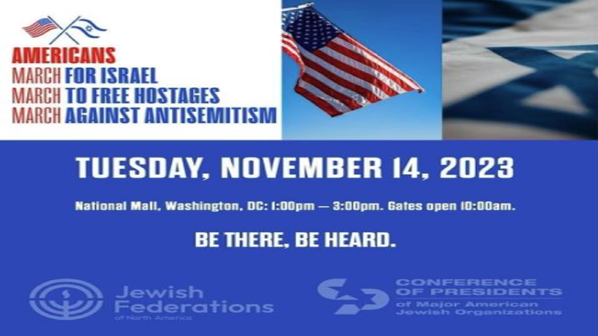 Americans March for Israel in D.C. on Nov. 14 Victory News