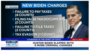 Victory News: 11 a.m. CT | December 8, 2023 – Hunter Biden Slapped With More Criminal Charges; Nuclear Deal With Iran Is “Dead”
