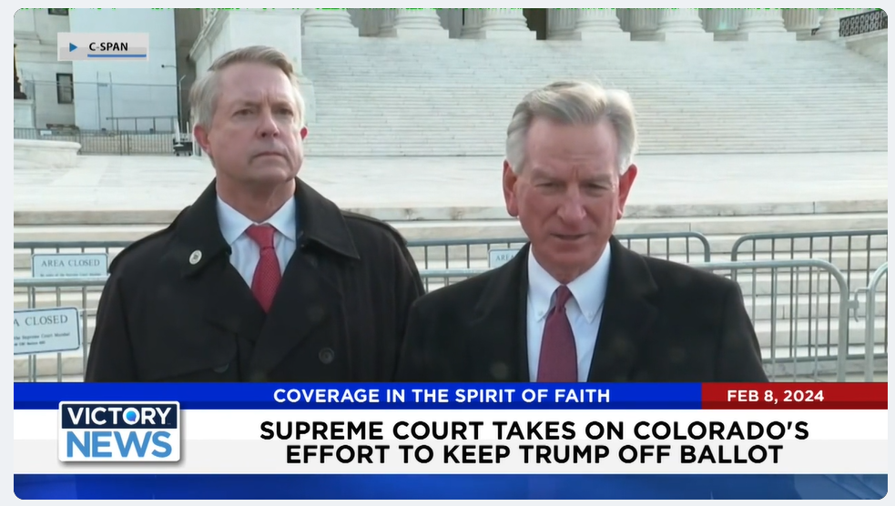 Victory News: 4 p.m. CT | February 8, 2024 - Supreme Court Takes on Colorado's Effort to Keep Trump Off Ballot; U.S. Dept. of Defense Reveals Poor Conditions at Military Barracks - Victory News