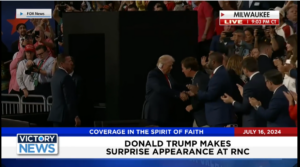 Victory News 11 a.m. CT | July 16, 2024 – Donald Trump Makes Surprise Appearance at RNC
