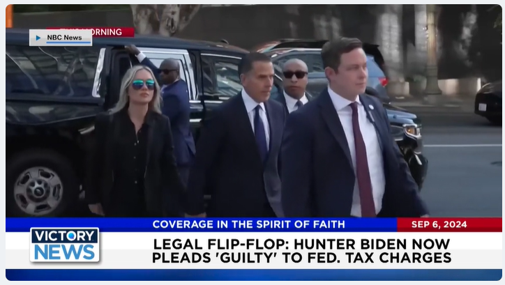 Victory News 11 a.m. CT | September 6, 2024 - Hunter Biden Now Pleads Guilty to Federal Tax Charges - Victory News