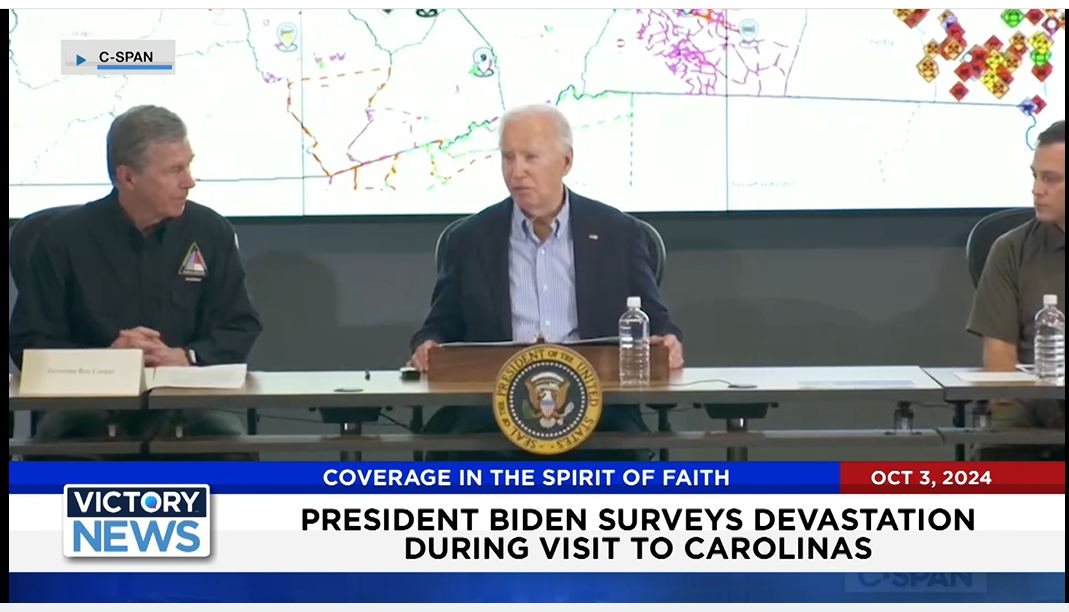 Victory News 11 a.m. CT | October 3, 2024 - President Biden Surveys Devastation During Visit to Carolinas - Victory News