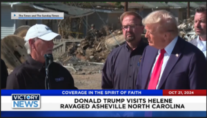 Victory News 4 p.m. CT | October 21 2024 – Donald Trump Visits Helene Ravaged Asheville North Carolina